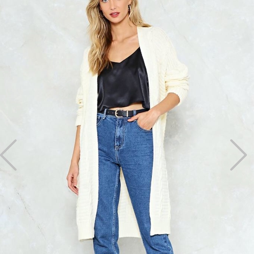 Nastygal Cable Knit Cardigan